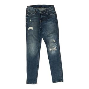 True Religion Distressed Denim Jeans  Dark Wash‎ Skinny Women's Size 27
